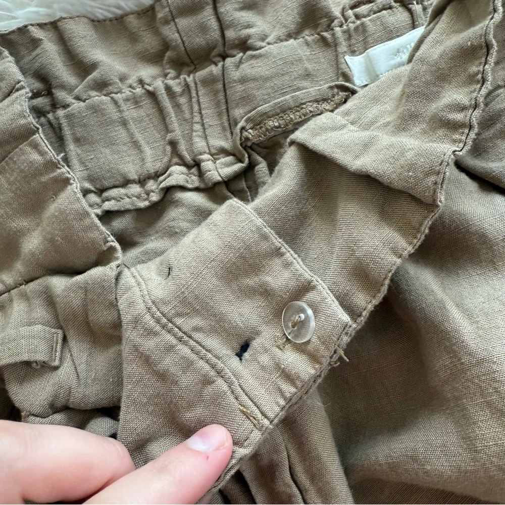 H&M Linen Blend Paperbag Waist Pants Size 10